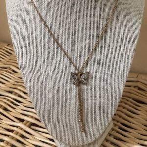 Avon Two Tone Butterfly Necklace
